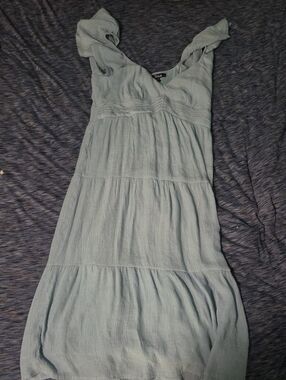 Trixxi Light Blue Tiered Maxi Dress